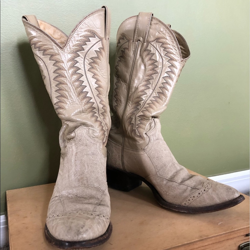 Vintage Elephant Skin Justin Cowboy Boots